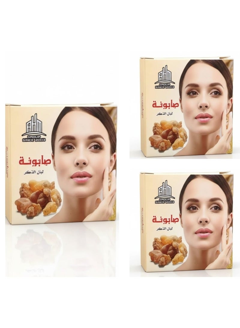 Frankincense soap for cleansing, moisturizing, and treating acne - 3Pcs